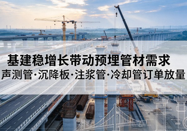 德保基建稳增长带动预埋监测管材需求，声测管、沉降板、注浆管订单持续放量
